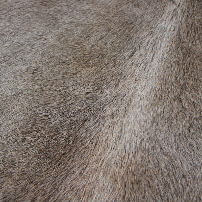 Adaline Cowhide Tan Grey Rug