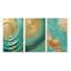 «Teal Gold surreal spirals», 3 pièces sur toile-2130375964-2130375967