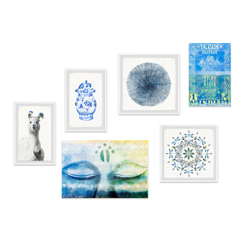 Spirit Power Hexaptych par Marmont Hill - Ensemble de 6 cadres muraux sur toile