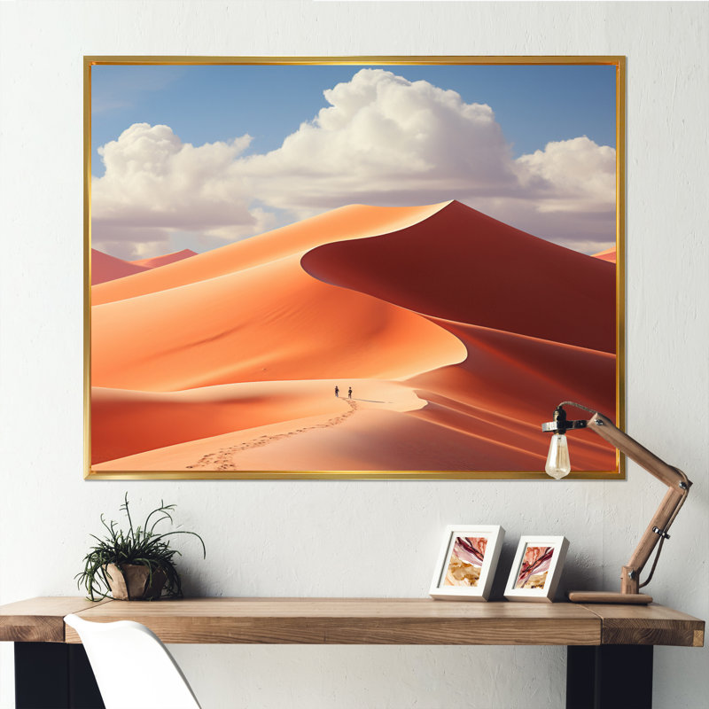 Sossusvlei Namibia A Desert II - Landscapes Canvas Prints, Cadre flottant doré, H 24 po x l 32 po x P 1 po