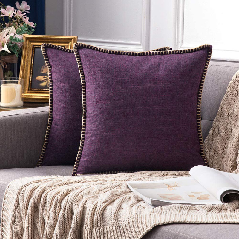 Pillow Cover, Purple, 18"H x 18"W