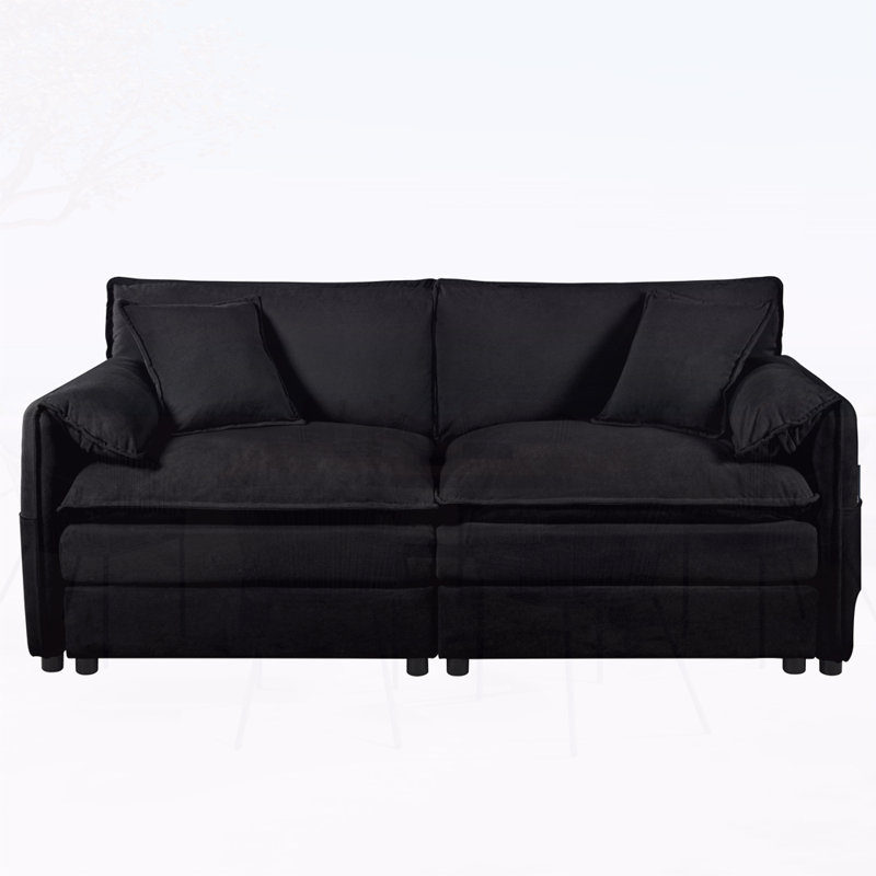 Oversized Chenille Loveseat Sofa