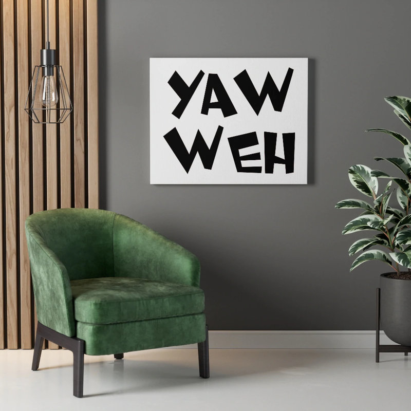 Yahweh Christian - Wrapped Canvas Print, 28cm H x 36cm W