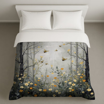 Forest With Wildflowers Duvet Covers