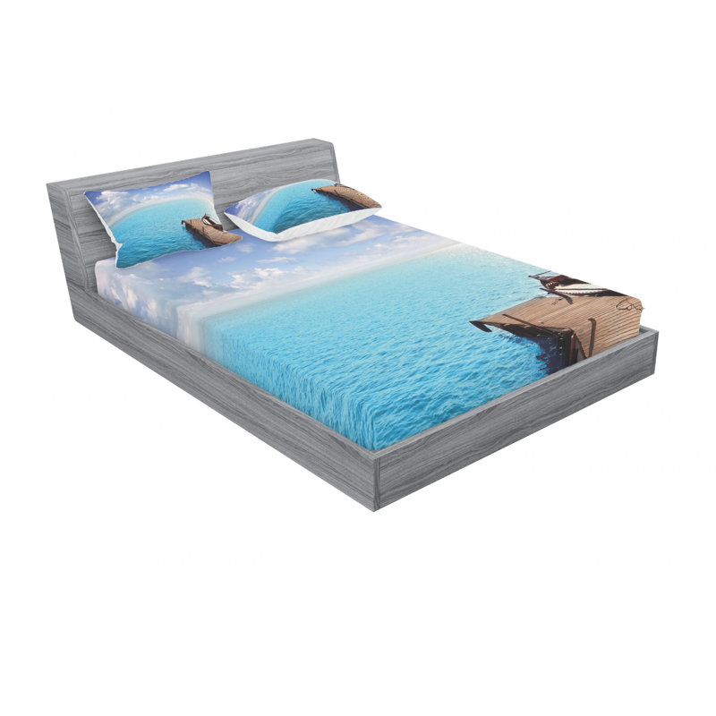 Microfiber Sheet Set, Queen Sheet Set with Fitted Sheet