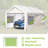 10 Ft. W x 20 Ft. D Carport Galvanized Steel Portable Garage Storage Shed Canopy-92474565