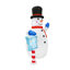Bonhomme de neige avec panneau gonflable