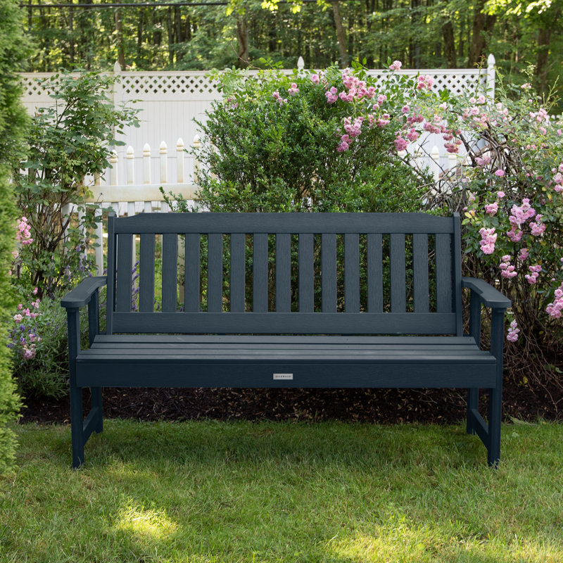Arbnora 5ft Recycled Plastic Garden Bench, Federal Blue