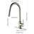 Pull Down Kitchen Faucet In Brushed Nickel - Stainless Steel, 360 Rotating Nozzle For Versatile Water Usage, Single Handle Easy Temperature And Flow Control, Corrosion Treatment Finish, Rotatable-651576706