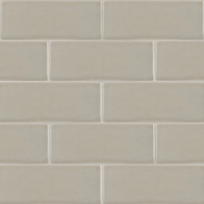 Subway 4 in. x 12 in. Glossy Ceramic Wall Tile, Chapel Frost