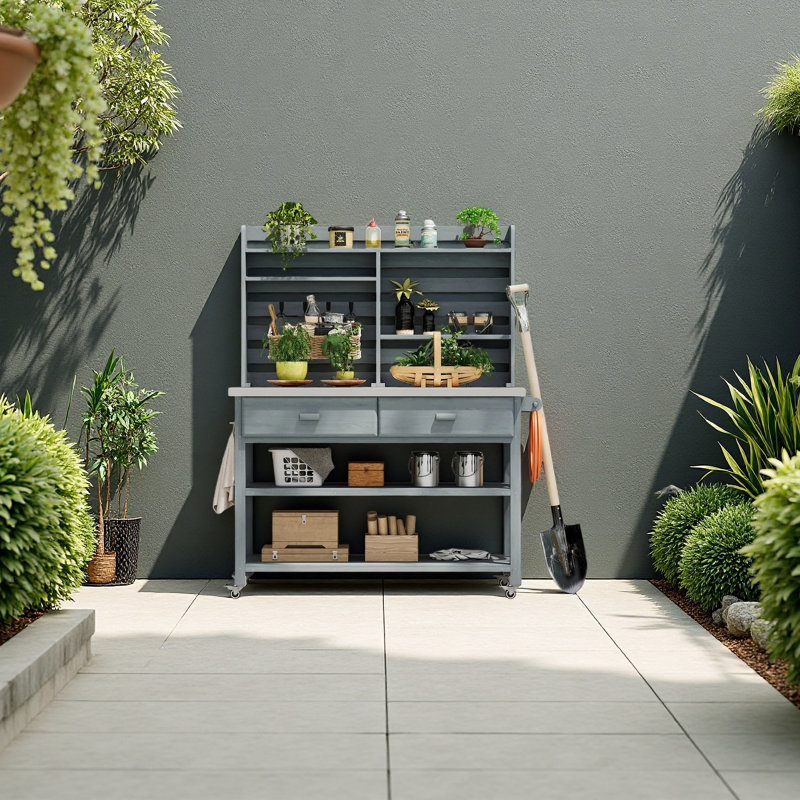Table de jardin pour l'extérieur, Bleu