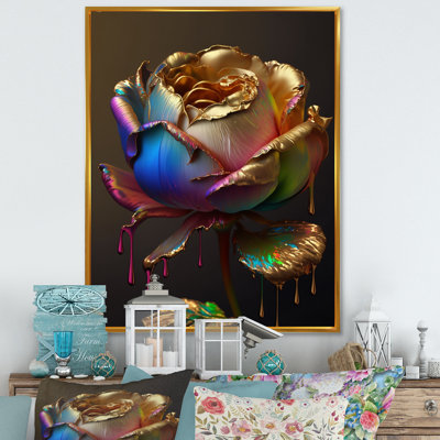«Rainbow Peony», impression sur toile
