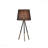 Table Lamp - Black & Gold Tripod Table Lamp with Linen Shade