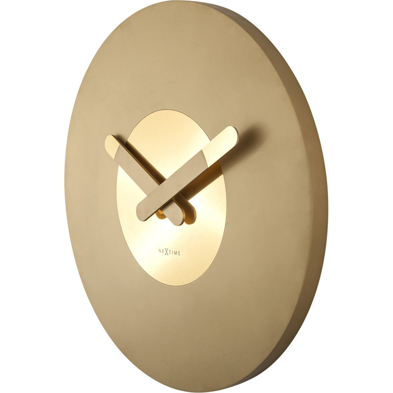 Solid Wood Wall Clock, Gold