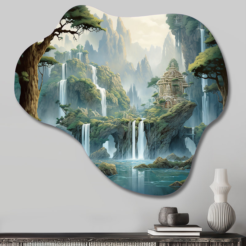 Asian Art Natures Rhythm I - Art asymétrique asiatique, art mural en métal, sculpture murale en forme unique
