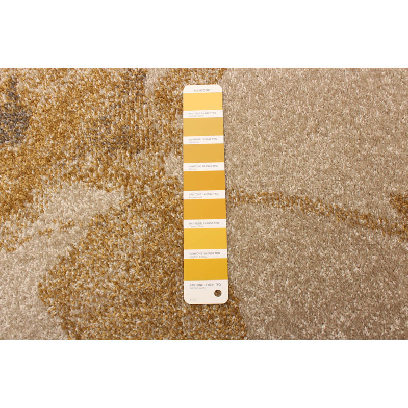 Tapis ivoire / doré Karina, Rectangle 3 pi 11 po x 5 pi 7 po