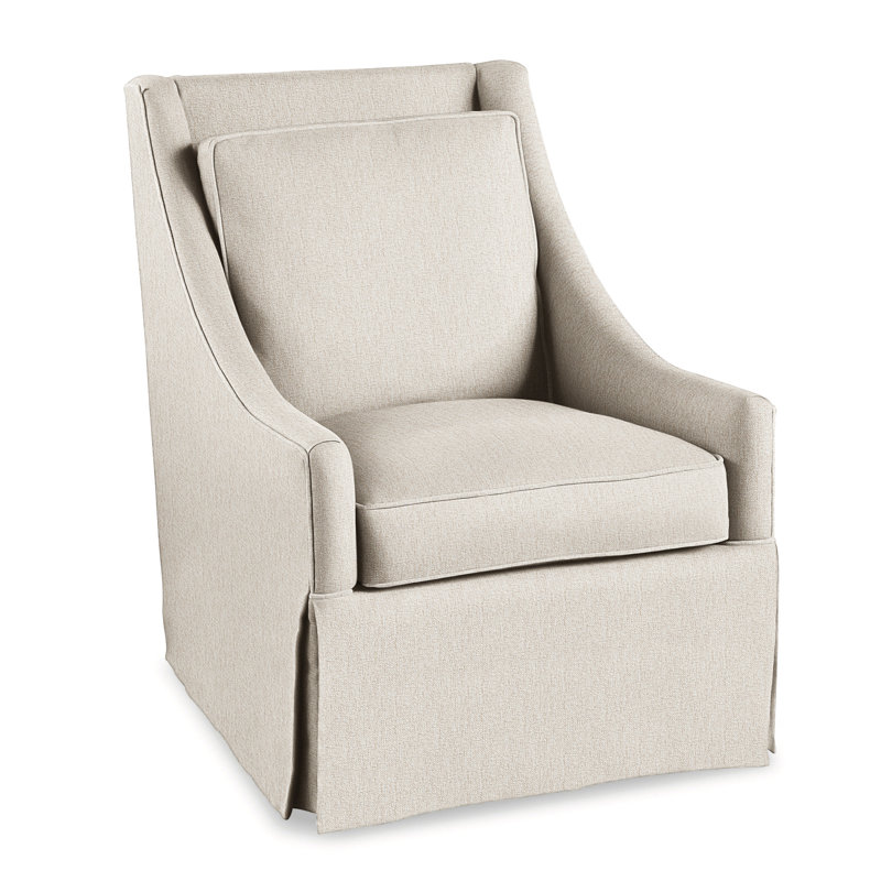 Teagan Upholstered Slipcovered Armchair, Snow Crypton Performance; 0884-91