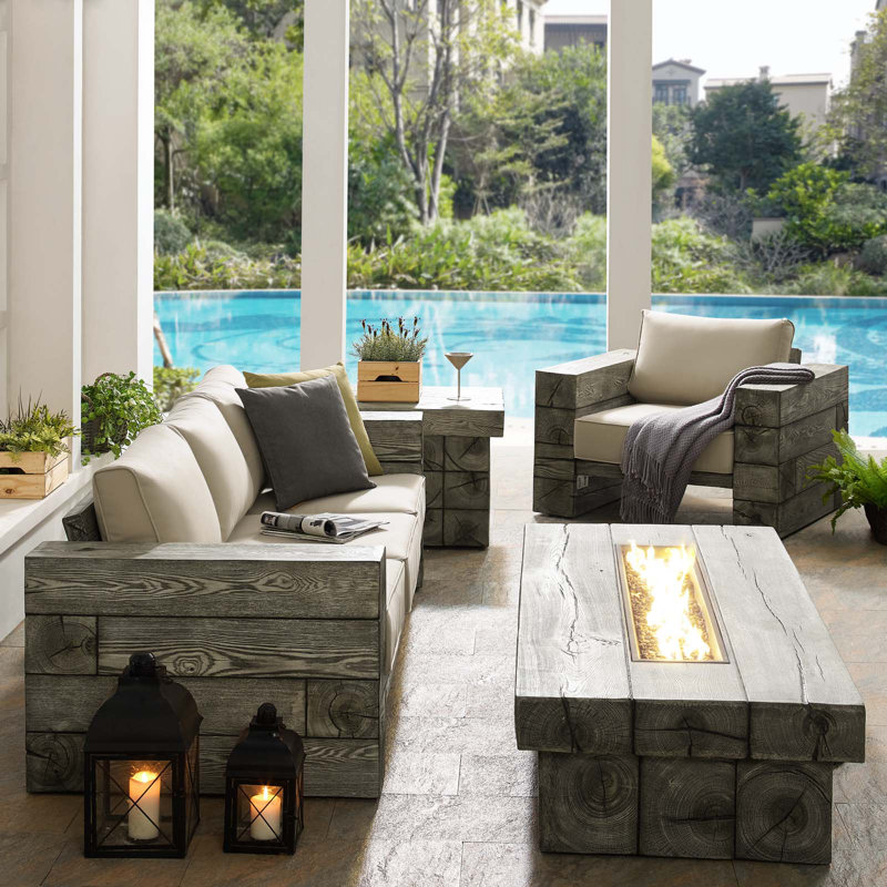 Ensemble de patio extérieur 4 pièces Manteo