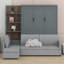 Lit escamotable mural avec canapé et tablettes Murphy-1839680357