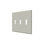 Deltana SWP4763U3 Switch Plate; Triple Standard; Bright Brass Finish