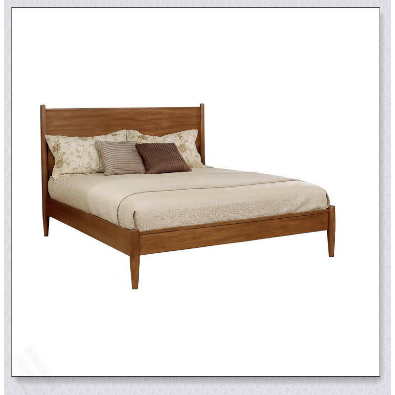 Lit plateforme Mid-Century, California King, Oak
