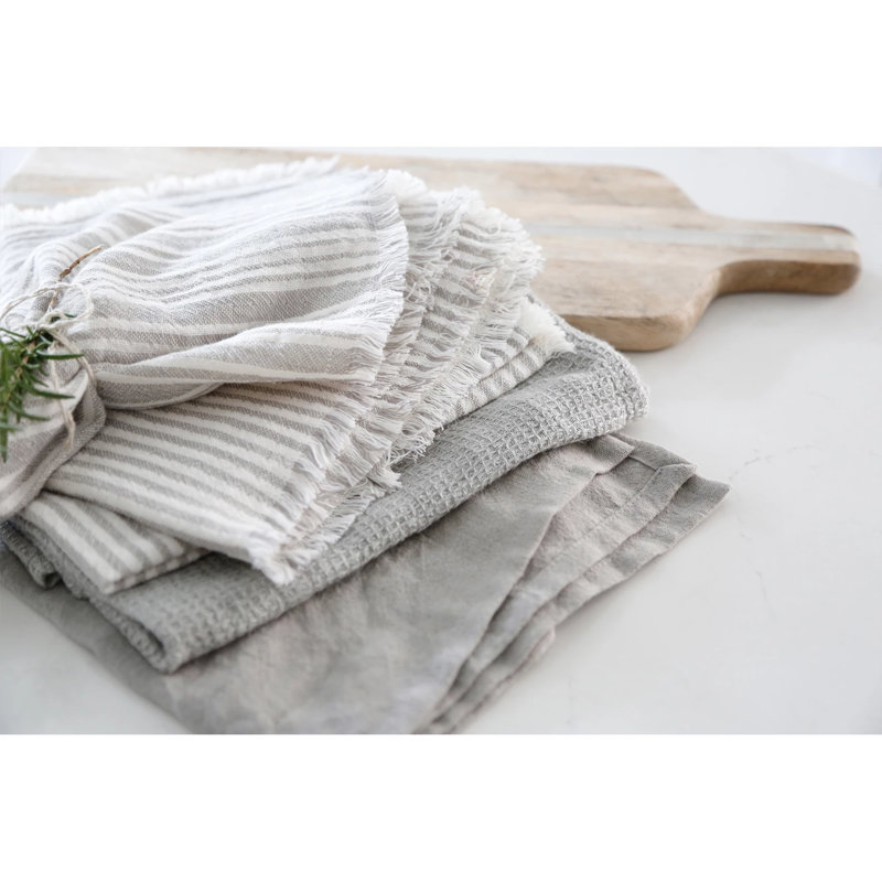 Willows Linen Square Napkin, Gray