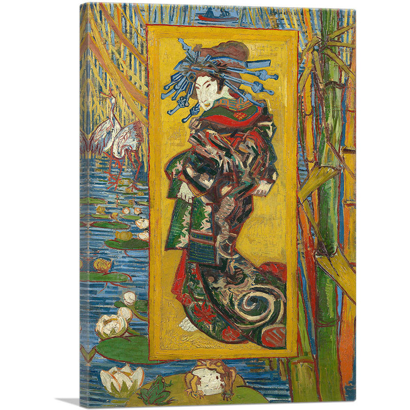 «The Courtesan 1887» par Vincent Van Gogh, reproduction d'art sur toile tendue, H 40 po x l 26 po x P 1,5 po