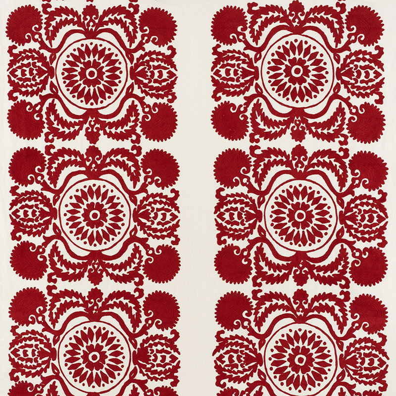 Tissu de broderie Castanet, Rouge