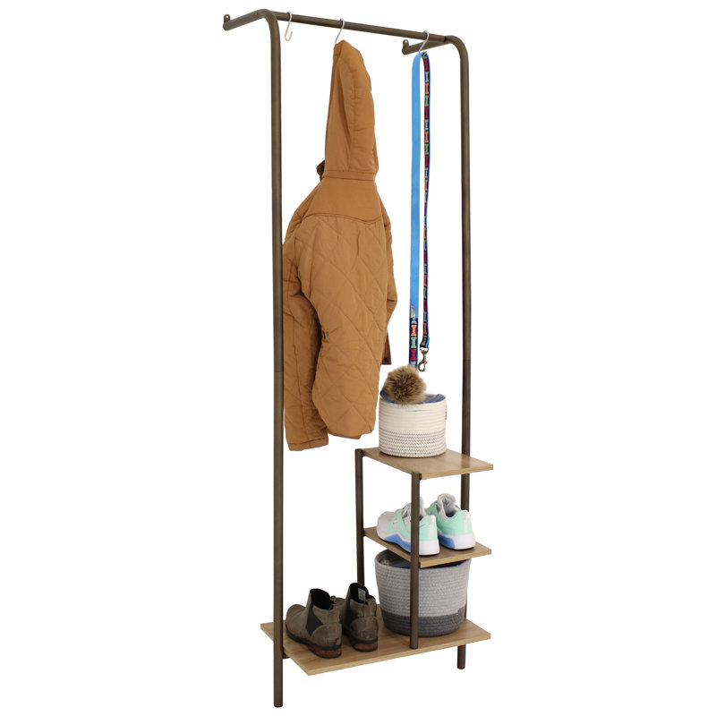 Étagère échelle à 4 niveaux de style industriel Perodine, brun