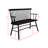 Spindle Back Black Wooden Bench For Interior With Decoration-2118714896
