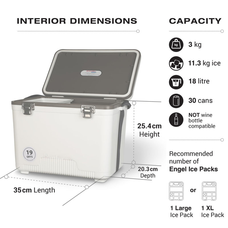 Ebern Designs 17.04L Ice Chest in Black