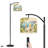 Arc Floor Lamp with Adjustable Lampshade Yellow Lemon Tree Boho Botanical Modern Coastal Landscape Rustic Still Standing Lamp 3 Color Temperatures Dimmable Tall Pole Lamp with Foot Switch for Bedroom