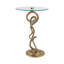 Table d'appoint ronde moderne en aluminium et verre Modern