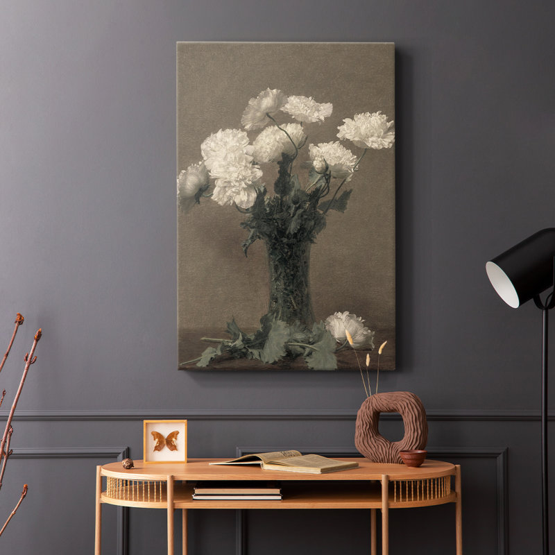 Imprimé floral rétro CCXL - galerie Cavas, H 27 po x l 18 po