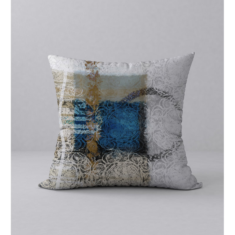 Abstract Reversible Throw Pillow, 24" x 24"