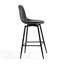 Swivel Upholstered Counter Stool with Metal Frame