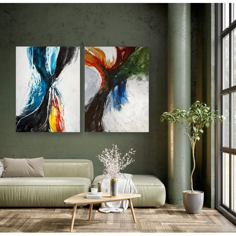 Flight Set by John Beard - Artist Enhanced Canvas Print, 20" H x 24" W x 3" D, Black Floater Framed
