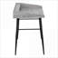 Bureaux pour bureau personnel, moderne contemporain, L 47,25 po, comptoir en stratifié gris avec tablettes de rangement et casiers, base en métal noir | Gris | Panneau de particules