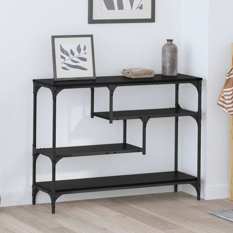 Console Table 100 X 30 X 75 Cm Engineered Wood, Black Oak