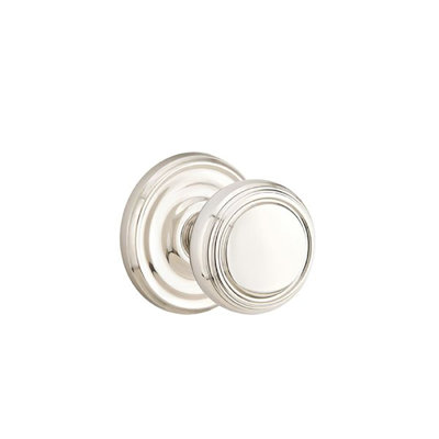Ensemble de boutons d'intimité Emtek avec rosette régulière et bouton Norwich