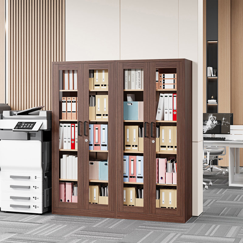 Armoire de rangement à 5 tablettes Kizzi, Brun rustique