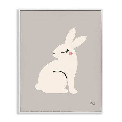  Minimal White Rabbit Giclee Art by Jessica Beck