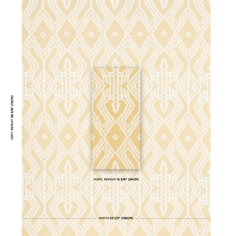 Asaka Ikat Fabric, Buttercup