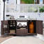 Îlot de cuisine d'extérieur K&K pour barbecue en bois massif 66,5 po-114195194