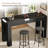 62.99" Rustic Bar Table, High Pub Table for Dining Room or Kitchen-114723290