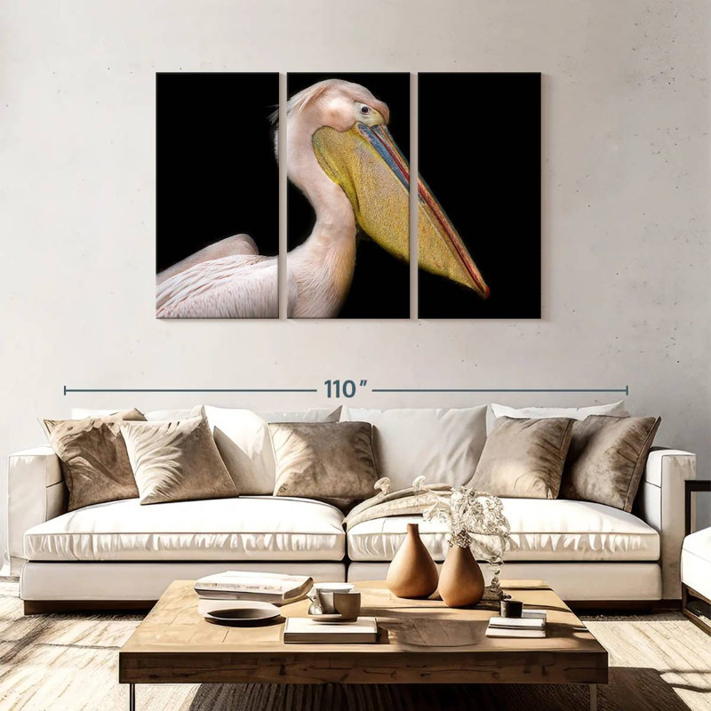 Brampt Pelican Portrait, 48" H x 74" W