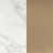 Marbre blanc / bronze champagne