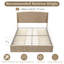 Lit plateforme tapissier avec 4 tiroirs Braya, brun clair, double-123040027-123040029