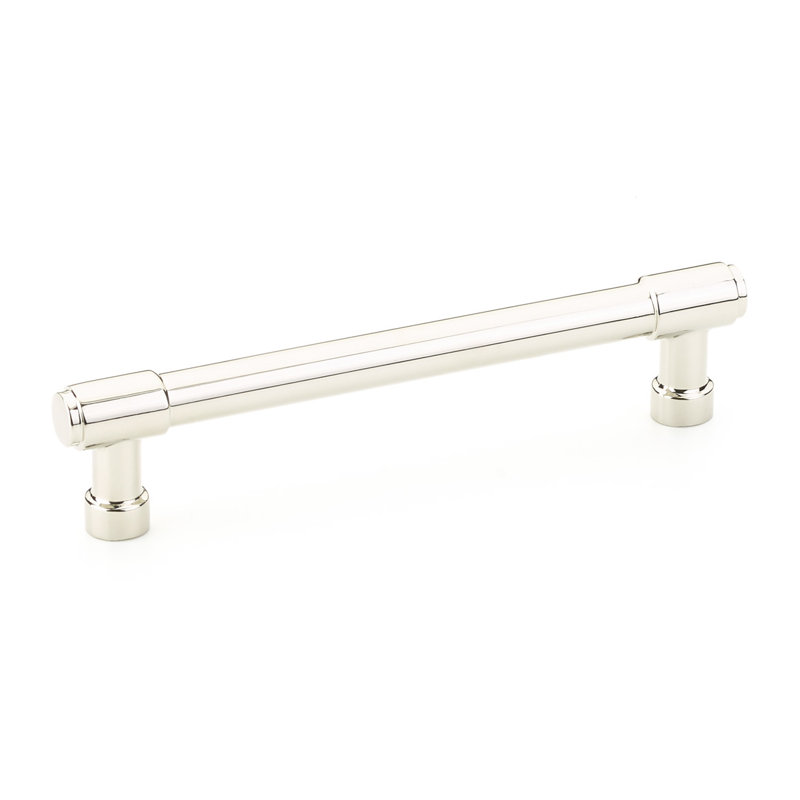 Emtek Jasper Bar Cabinet Pull, 5" Center To Center, Polished Nickel