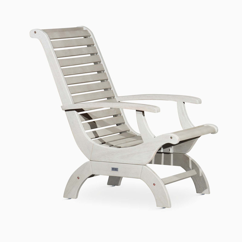 Chaise Adirondack en bois massif, Bois flottant gris